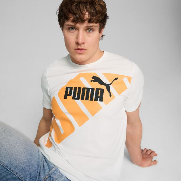 Camiseta Puma Power Graphic T,Puma White Hombre PUMA