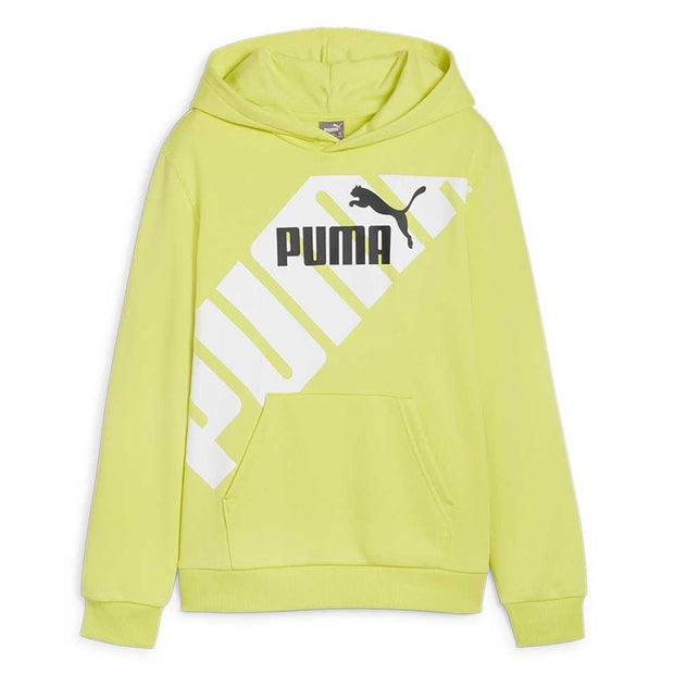 Sudadera Puma Power Graphic H,Lime Sheen Junior PUMA