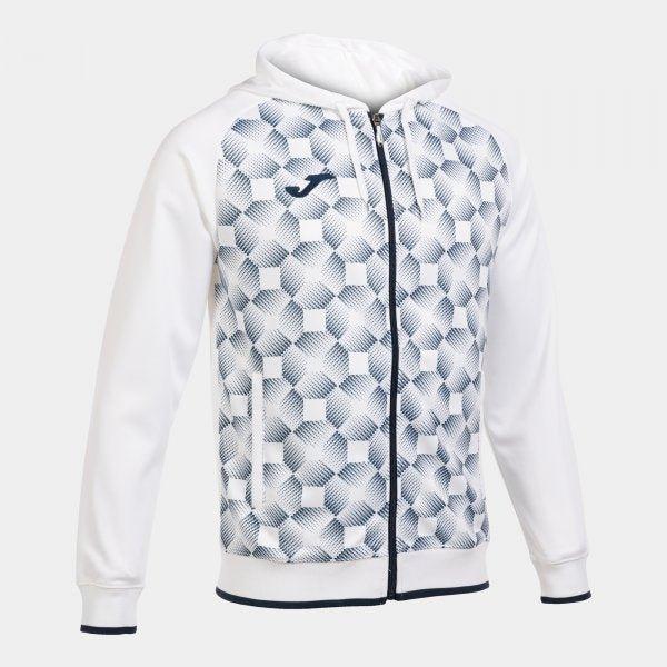 SUPERNOVA III ZIP-UP HOODIE WHITE NAVY JOMA