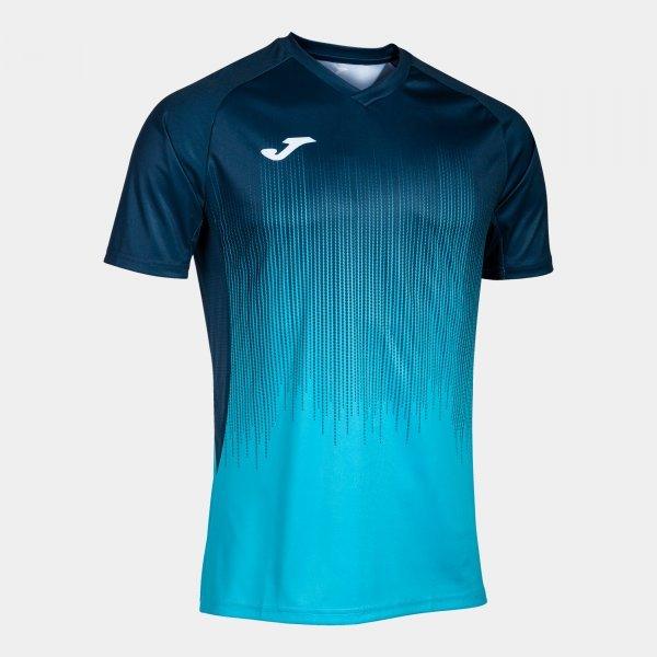 TIGER IV SHORT SLEEVE T-SHIRT FLUOR TURQUOISE-NAVY JOMA